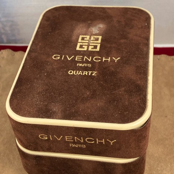 Vintage Givenchy Paris Watch 18K 10 Micron Gold Plated Arabic Numerals 8 inch St - Picture 10 of 10